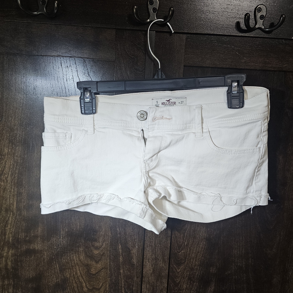 Hollister Women's White Denim Shorts